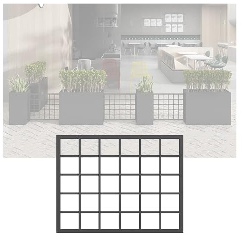 YJEUZCD Rechteckig Pflanzkasten Für Im Freien Innenbereich, Bodenstehend Blume Kasten, Partition, Kommerziell Terrasse Veranda Gärten Partition Teiler(Schwarz,B-80x50cm/31.4x19.6in)