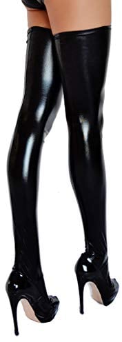 Calze autoreggenti da donna, lingerie sexy nero M