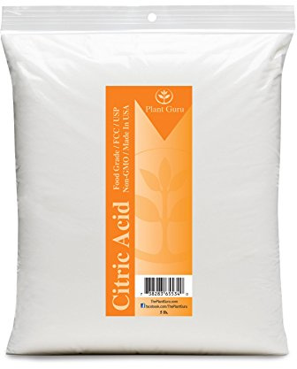 Citric Acid Powder 5 lbs. Bulk 100% Pure Food Grade, Kosher, Non-GMO, for Cooking, Baking, Cleaning, Bath Bomb and Soap Making.