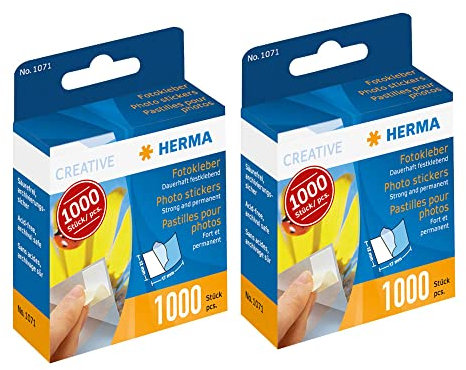 Herma 1071 Fotokleber im Kartonspender (1000 Stück) (2, 17 x 12 mm)