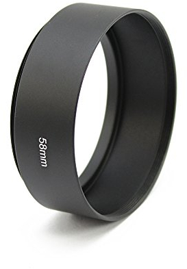 com-four® 58mm Gegenlichtblende aus Aluminium für z.B. Canon, Nikon, Samsung, Sigma, Tamron, Sony, Minolta, Olympus usw., 2,4cm hoch