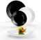 Arcopal/Arcoroc Service de table 18 pièces Catharine, verre Luminarc, noir blanc opale, pour 6 personnes