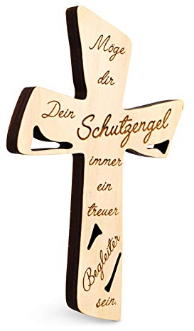 sagl.tirol Zirben Holz Kreuz (Dein Schutzengel)