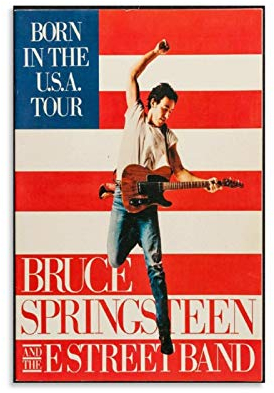 WSDSX Bruce Springsteen And The E Street Poster, Leinwand, Kunstdruck, für den Innenbereich, ästhetische Musikposter, 60 x 90 cm