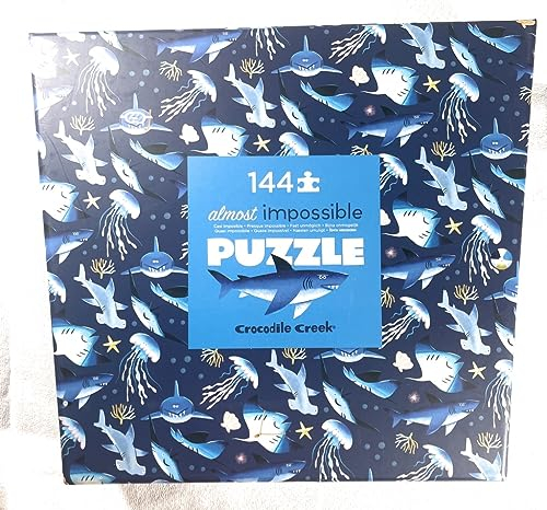 Crocodile Creek 3828303 144 Stück Impossible Shark Reef, Krokodil Creek-144 Puzzles, Mehrfarbig, único