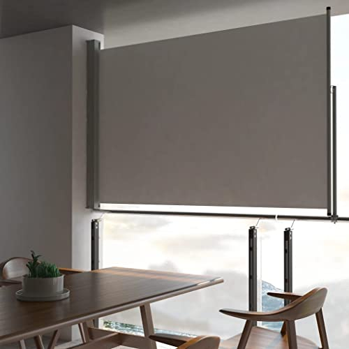 INLIFE Einziehbare Seitenmarkise 160x300 cm Grau