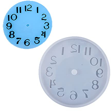 LICHENGTAI Silikonform Uhr Harzformen, Kreative Wanduhr Gussform Resin Gießform Kristall Epoxy für DIY Kunsthandwerk, Wand Dekoration