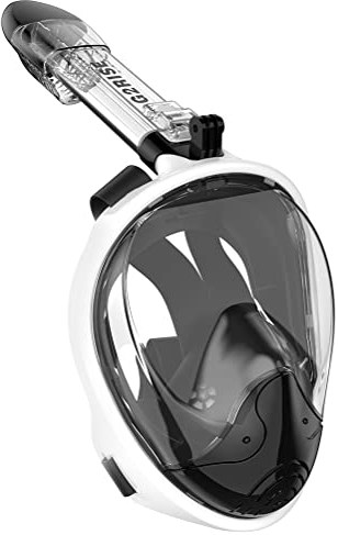 G2RISE® Schnorchelmaske, Tauchmaske, Faltbare CO2-sichere Schnorchel Vollmaske mit Kameraposition für Kinder und Erwachsene