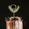 Rimego Buchstabe Q Cake Topper Initiale Kranz Kuchen Topper für Hochzeit Verlobte Jahrestag Brautdusche Party Dekoration (Gold)