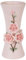 Suanti Handmade 3D Embossed Floral Design Pink Funnel Vase, 25cm Tall, Stone Texture Decorative Resin Vase with Wide-Opening for Flowers, Living Room,Shelf,Mantel and Farmhouse Dining Table Decor