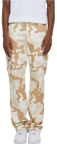 Urban Classics Herren Cargohose Straight Leg Camo Cargo Pants, Cargohose für Männer, Camoflage, Baumwolle, erhältlich, Größen 28-44