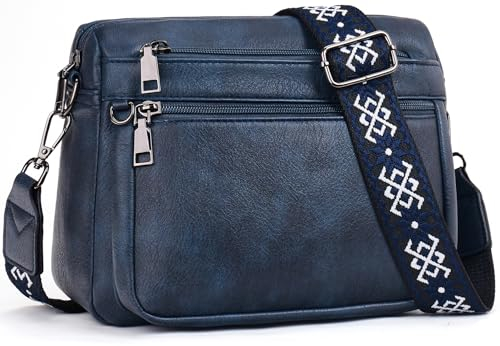 MUIIKOLA umhängetasche damen,umhängetasche mittelgroß tasche umhängetasche,damen leder,Weich Breiter Gurt