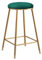 Stools Tabouret de bar empilable rustique sans dossier, hauteur de comptoir, chaise, coussin en velours avec pieds en métal doré, capacité de 440 lb, pour îlot de cuisine, bar, 65 cm Chaise Haute