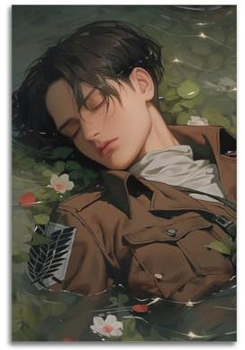 BEYXYRZH Levi Ackerman Cartoon-Poster, klassischer Cartoon-Charakter, Druck, Gemälde, dekoratives Ölgemälde, Leinwand, Maler, Hausdekoration, Bürodekoration, 30 x 45 cm, ungerahmt, 14