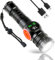 Cuteefun Lampe Torche LED Ultra Puissante, Lampe Torche Rechargeable 2800 Lumens, Lampe de Poche Aimantée avec Affichage Numérique LCD, Feux Latéraux COB, 9 Modes D'éclairage, pour Camping Urgence