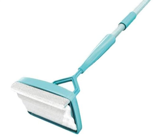 Besreey Wall Skirting Board Cleaner Mop , 12.5*32*8cm Skirting Cleaning Mop, Baseboard Swab With Long Handle And 360 Degree Swivel Head , Baseboard Cleaning Swab For Wet Dry Use