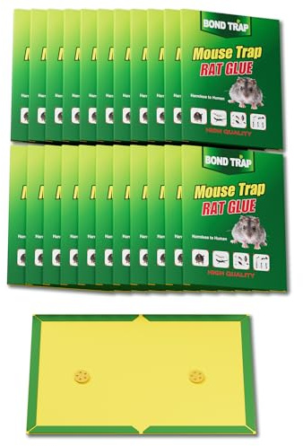 Piège à Souris Pliable 20 Pièces, Carton Léger 65g, Plaque de Glu Anti Souris, Attrape Souris Facile à Utiliser pour Coins Fissures Intérieur