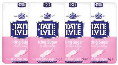 Tate & Lyle Icing Sugar – 3 kg Bag (Pack of 4) | Vegan, Halal & Kosher Friendly | Ultra-Fine Powdered Sugar | Perfect for Cakes, Frosting, Royal Icing, and desserts