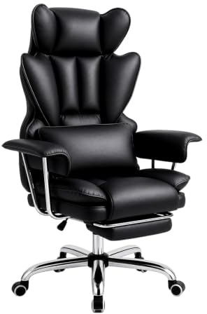 Eeasky Gaming Chair 2 Pack, Ergonomic High Back Computer Chair with Footrest, 180° Reclining Gaming Chair, Heavy Duty PU Leather Desk Chair with Lumbar Support