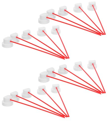 MAGICLULU Spray Can Replacement Extension Tubes Material Red 20 Sets with Precise Spraying and Easy Installation for Aerosol Can Valve Suitable for Vehicle and Office Use
