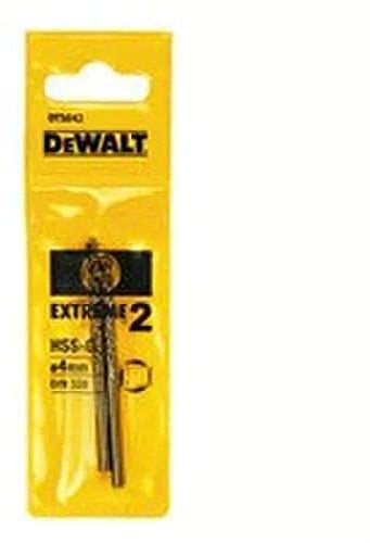 Dewalt Extreme 2 Metallbohrer HSS-G, DT5036 (2mm Durchmesser, 49mm Gesamtlänge, 24mm Arbeitslänge, für den Einsatz in Stahl, Eisen, Nickel, Messing, Holz und Kunststoff) 2 Stück