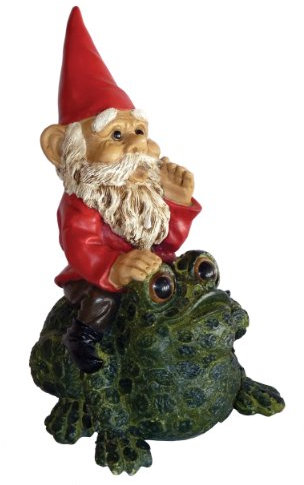 Michael Carr Designs 80038 Gartenzwerg auf Kröte