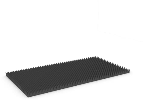 PolySound Noppenschaumstoff Schallschutzmatte - 200x100x7 cm, Akustikpaneel aus Schaumstoff für Effektive Schalldämmung, Schaumstoffplatte Anthrazit