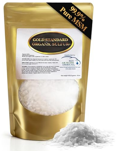 Gold Standard Organic Sulfur Crystals 1lb - 99.9% Pure MSM Crystals - High-Purity MSM Supplement Powder - Large Granular Flakes - 3rd Party Tested for Purity