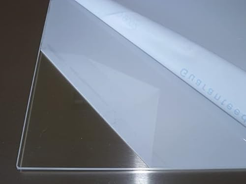 B&T Metall Acrylglas PMMA XT Platte transparent, UV-beständig, beidseitig foliert | 2,0 mm stark | Wunschmaß Zuschnitt bis Größe 40 x 50 cm (400 x 500 mm)