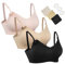HOFISH – Lot de 3 Soutiens-Gorge d'allaitement sans Couture S-XXL avec rallonges de Soutien-Gorge et Clips supplémentaires, Lot de 03 pièces, Rose, Noir, Beige, Small