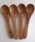 ETIKCHIC Set di 4 cucchiai per marmellata, caffè in legno di ulivo non verniciato, L 12 cm