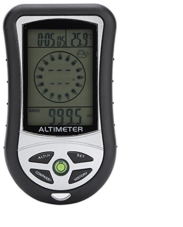 VGEBY 8 In 1 Multifunktions-Outdoor Digital Kompass LCD Höhenmesser Barometer Thermometer Wettervorhersage Uhr