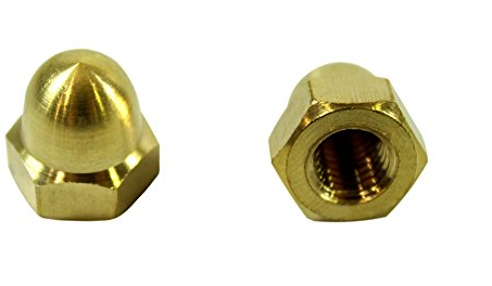 SN-TEC Messing Hutmuttern/Kappenmutter M16 DIN 1587 (10 Stück)