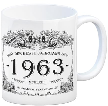 trendaffe 1963 der beste Jahrgang Kaffeebecher - ein tolles Geschenk zum Geburtstag für Wein Liebhaber und alle die im Jahr 1963 geboren sind.