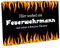 Crealuxe Fussmatte Hier wohnt EIN Feuerwehrmann mit Seiner schönsten Flamme - Fussmatte Bedruckt Türmatte Innenmatte Schmutzmatte lustige Motivfussmatte