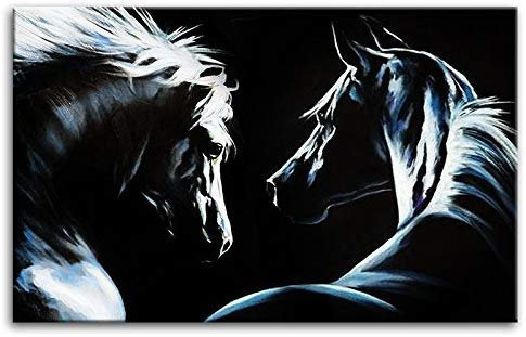 jvmoebel Gemälde Ölbild Ölbilder Pferd Bilder Pferde XXL 200 x 120 cm Ölgemälde G94763