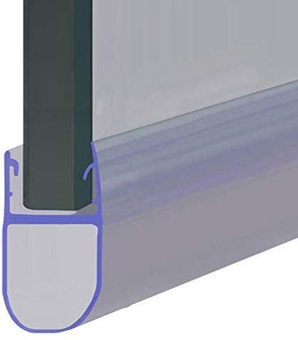 Shower Seal for Screens, Doors or Panels | Fits 8, 9 or 10mm Glass | Round Bubble Shape Seals Gaps of Up to 16mm | 80cm, 90cm, 140cm or 2m Long | SEAL023 (80cm)