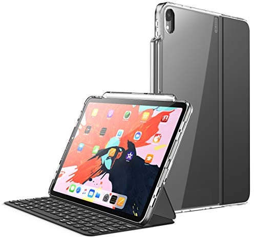 i-Blason iPad Pro 11 '' Case 2018, [Compatible with Official Smart Cover and Smart Keyboard] Clear Hybrid Protecive Case with Pencil Holder for iPad Pro 11 Inch 2018 Release (Clear)