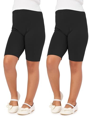 Merry Style Mädchen Kurze Leggings aus Viskose 2 Pack MS10-132 (Schwarz/Schwarz (2Pack), 116 cm)