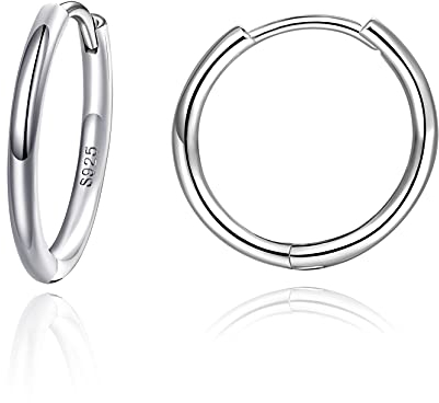Creolen Silber Damen klein 925 20MM echte silbercreolen hoops ohrringe Männer