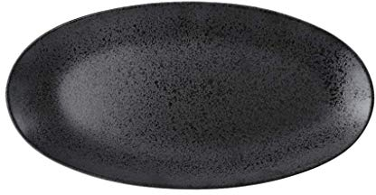 Japanese Ceramic Oval Serving Plate Japanese Ceramic Fish Serving Plate, Black Plate