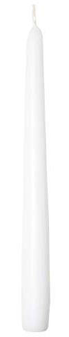 Mank GmbH Gastro Spitzkerzen Kerzen Gastronomie Leuchterkerzen Halterkerzen Lange Kerzen Deko Kerzen Ø 22 mm x 240 mm 50 Stück Brenndauer ca. 7 Std. (Weiß)