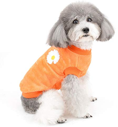 ZUNEA Kleiner Hundepullover für den Winter, warme Fleecejacke, Mantel, Welpenkleidung, weicher, bequemer Samtpullover, Haustierpullover, Bekleidung, Weihnachten, Chihuahua, Kleidung für Hunde,