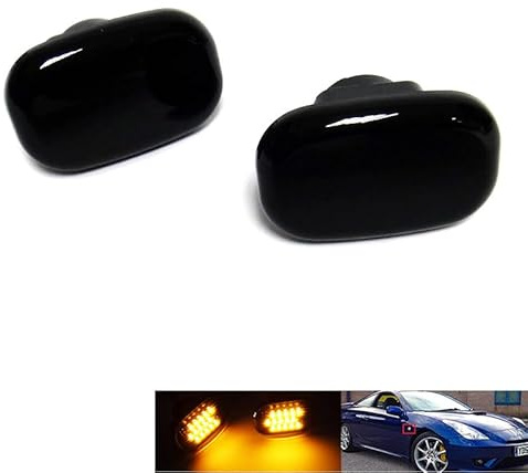 RZG 2x Seitenblinker schwarz LED Blinker für Hi-Lux VII Pickup RAV4 Celica Corolla MR2 Supra Harrier RX