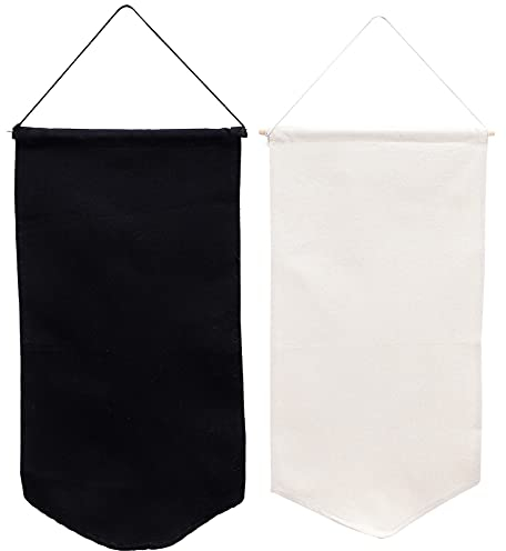 TOYANDONA 2pcs Wall Display Banners Blank Wall Canvas Banner Pin Banners Decorative DIY Plaque for Display Buttons and Label Collections