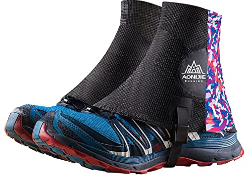 Damen und Herren Reflektierende Gamaschen UV-Schutz Trail Low Gaiters for Running Hiking (Violett)