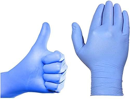 Nitrile Disposable Gloves | 100 pieces | Latex-Free & Powder-Free | Hypoallergenic, Protective,Multi-purpose use at Home, Hospital and Work (X-Large (Pack of 100)