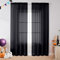 OVZME Lot de 2 rideaux transparents noirs avec passe-tringle, panneaux d'intimité en dentelle pour porte coulissante, salon et chambre à coucher (106,7 x 213,4 cm)