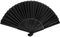 Peslogy Black Folding Hand Classic Style Fan Silk Fabric Bamboo Ribs Hand Held Chinese/Spanish Foldable Fan for Wedding, Party Favor, Performance, Dance, Home Decorations, Festival, Gift