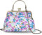 Abuyall Floral Top-Handle Handtasche Kiss Lock Abendtasche für Frauen Vintage Handtasche, Floral-lila